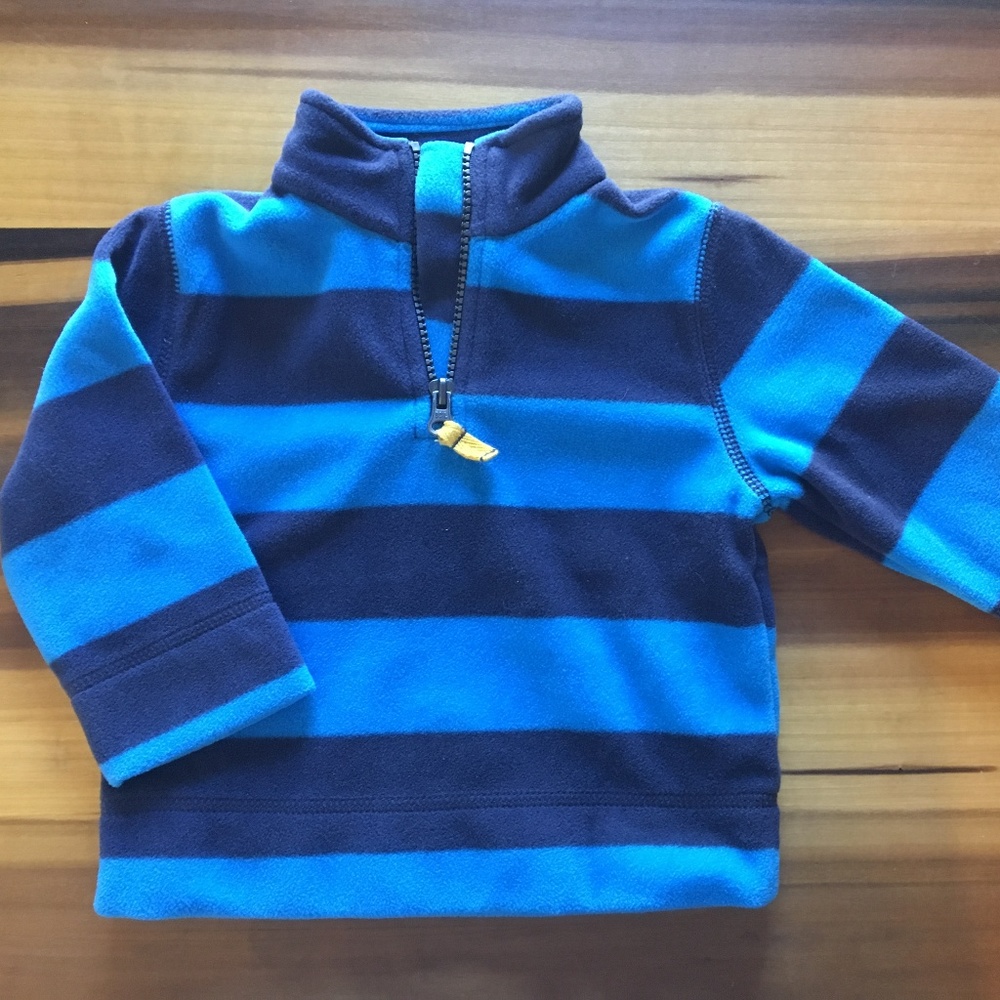 Carter's Striped Blue Fleece, Size 12mo, Toddler
